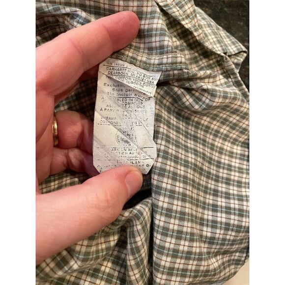 Carhartt Men's Plaid Short Sleeve Button-Up Shirt Size L Multicolor - Picture 8 of 9